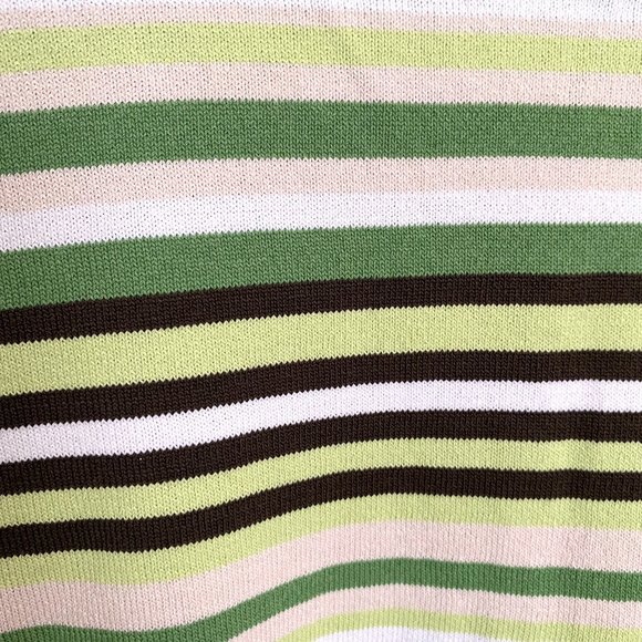 NWOT Green Stripe German Designer Sweater - Picture 6 of 9